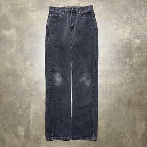 Vintage 90s Levi's 505 Black Regular Fit Jeans 30x34